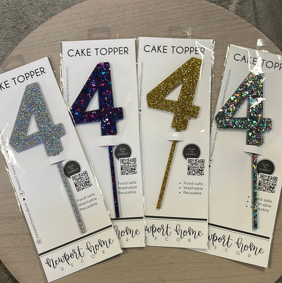 4 Cake Topper