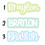 Layered Acrylic Name Bag Tag (White Lettering)