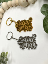 Social Worker Acrylic Keychain