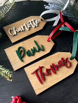 Stocking Tag - Wood Lettering