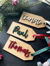 Stocking Tag - Wood Lettering