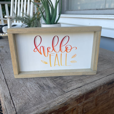 Hello Fall Ombre Sign
